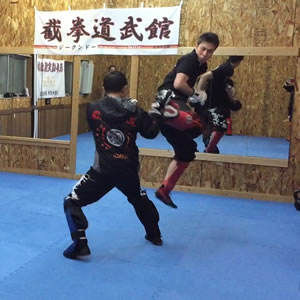 Not just basics, but also some dynamic techniques are performed in mass sparring.